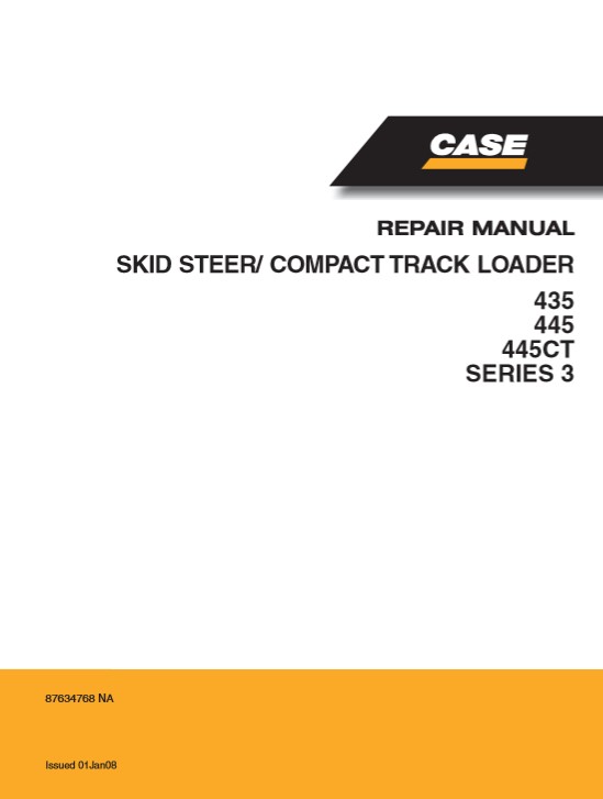 Case 435, Case 445, Case 445CT Series 3 Track Loader Service Repair Manual - Image 2