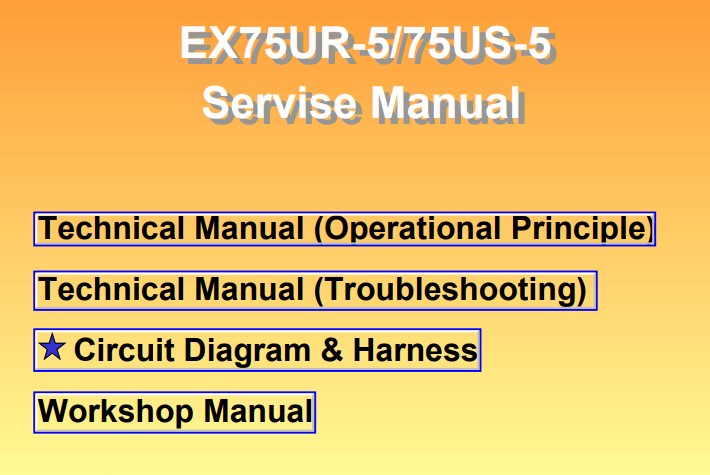 Hitachi EX75UR-5, EX75US-5 Full Set of Manuals - Image 2