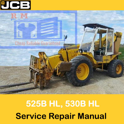 Cover of the JCB 525B HL and 530B HL Loadall Range Service Repair Manual, providing essential repair information