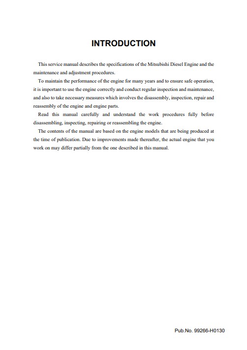 Mitsubishi S12A2 Engine Service Repair Manual Related with Hitachi Product - Image 3