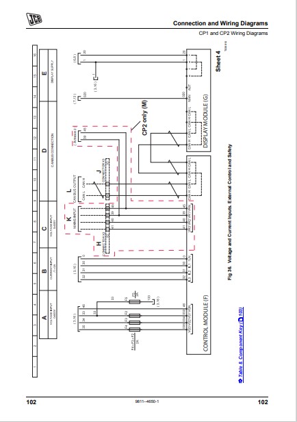 JCB CP1 and CP2 Digital Control Panel Wiring Diagrams - Image 2