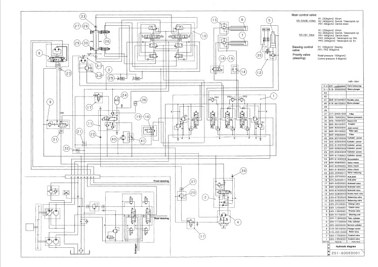 KATO KR-10H Crane Hydraulic Diagram - Image 2