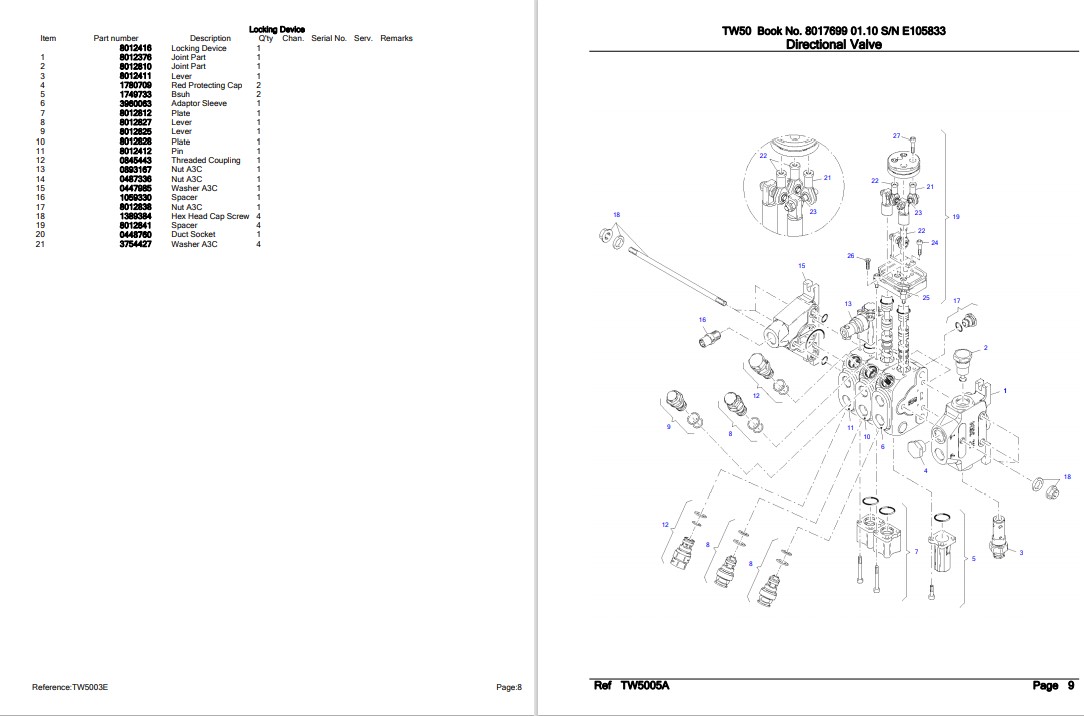 Takeuchi TW50 Wheel Loader Parts Manual - Image 4