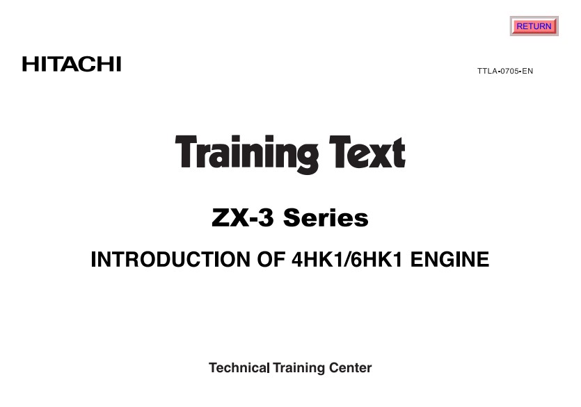 Hitachi ZX-3 Series 4HK1, 6HK1 Engine Training Test - Image 2