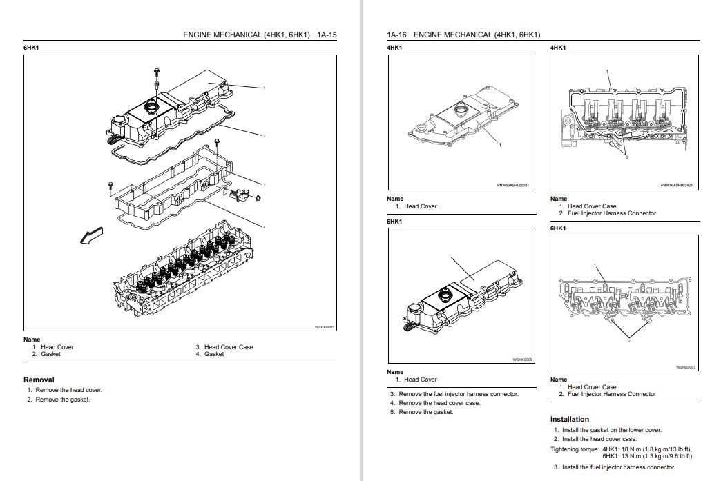 Isuzu 4HK1, Isuzu 6HK1 Engines Manual Related With Hitachi Product - Image 7