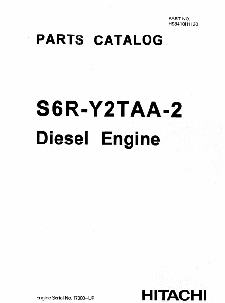 Mitsubishi S6R-Y2TAA2 Engine Parts Catalog Related with Hitachi Product - Image 2