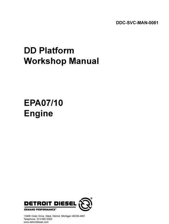 Detroit Diesel DD15 Engine Workshop Manual EPA 07, EPA 10 - Image 2