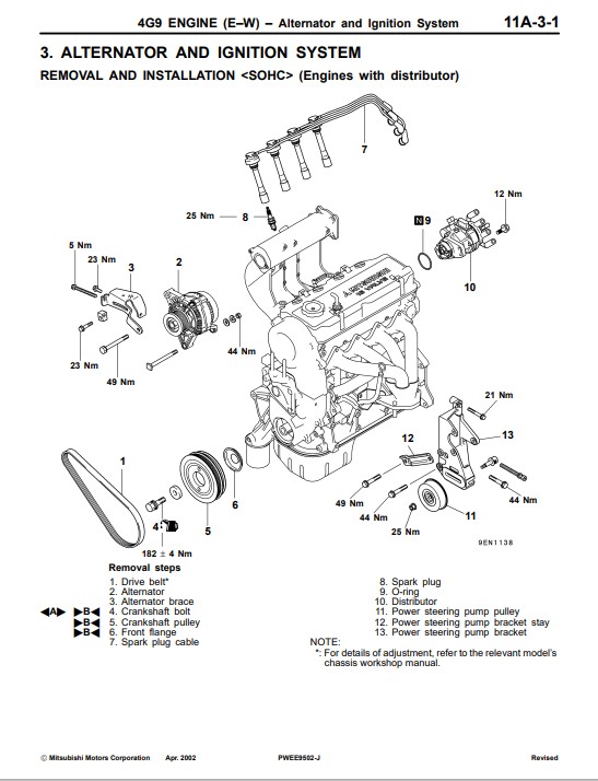 Mitsubishi 4G9 Series Engine Service Manual - Image 5