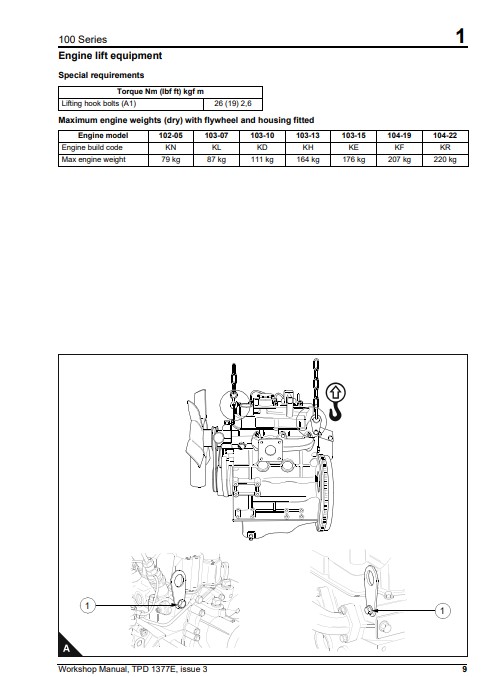 Perkins 100 Series Workshop Manual - Image 6
