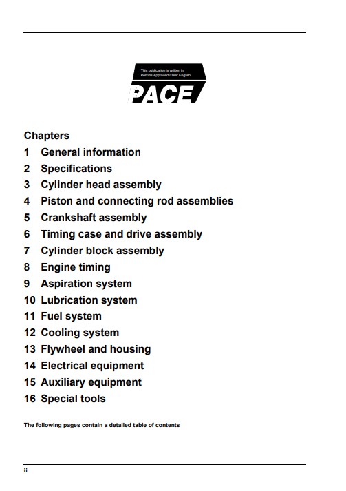 Perkins 1100 series workshop manual - Image 3