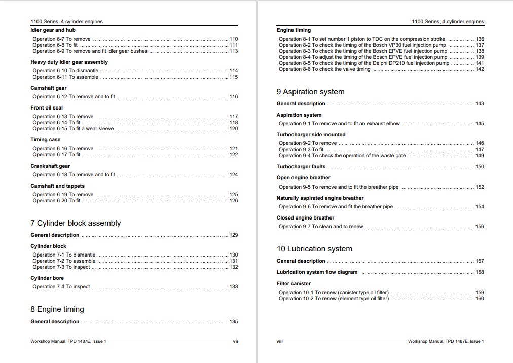 Perkins 1100 series workshop manual - Image 4