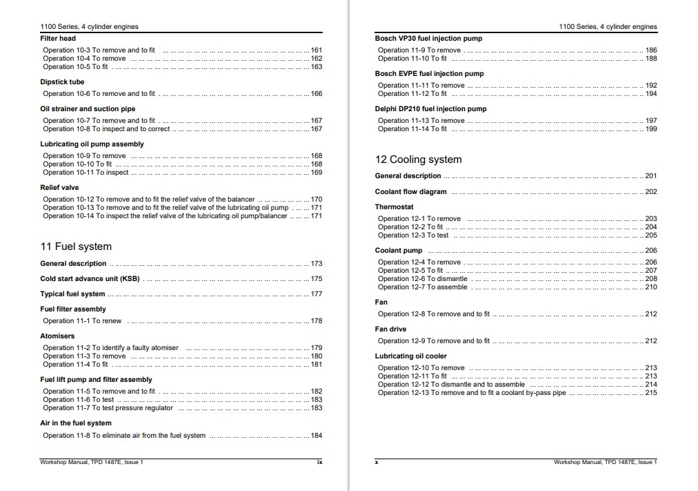 Perkins 1100 series workshop manual - Image 5