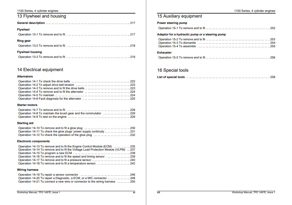 Perkins 1100 series workshop manual - Image 7