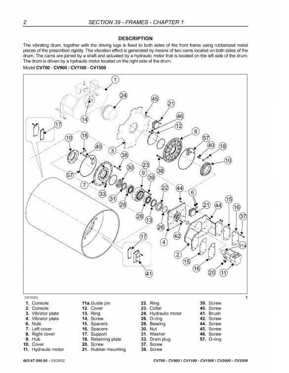 New Holland CV700, CV900, CV1100, CV1500, CV2000, CV2500 Compactors Service Manual - Image 5
