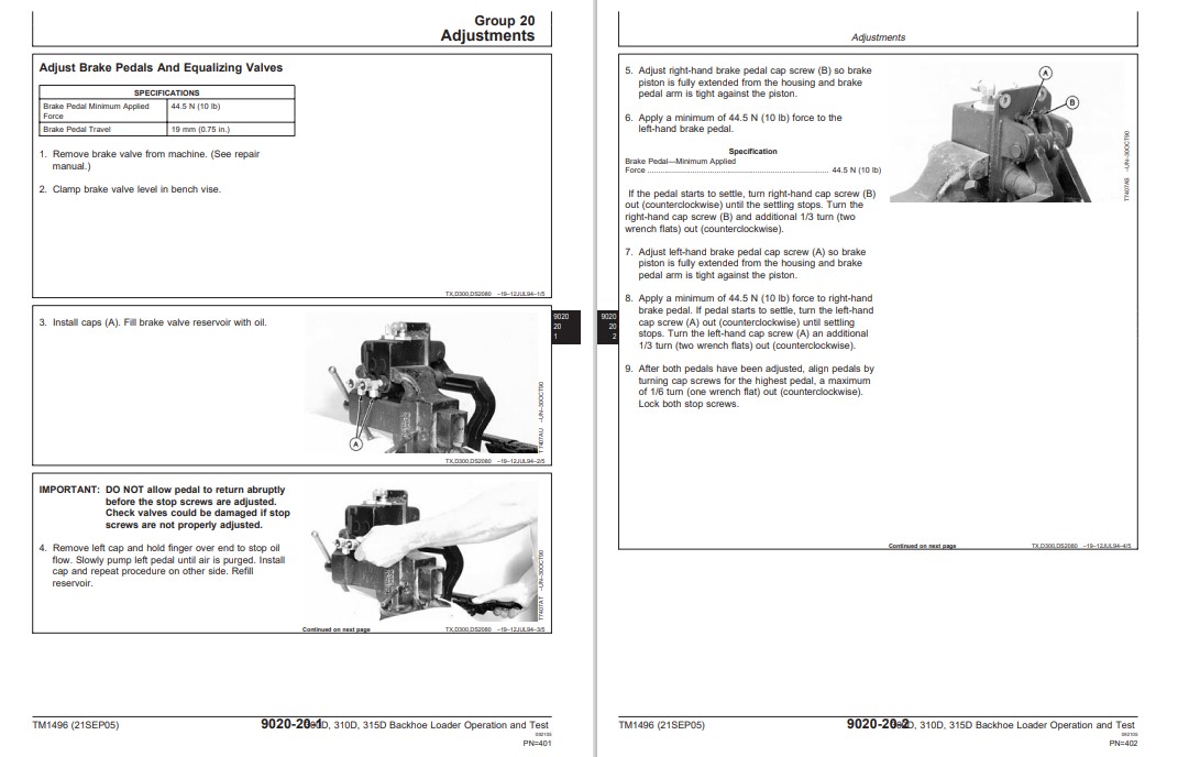 John Deere 300D, John Deere 310D, John Deere 315D Backhoe Loader Technical Manual - Image 4