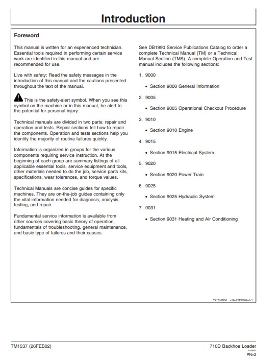 John Deere 700D Backhoe Loader Technical Manual - Image 5