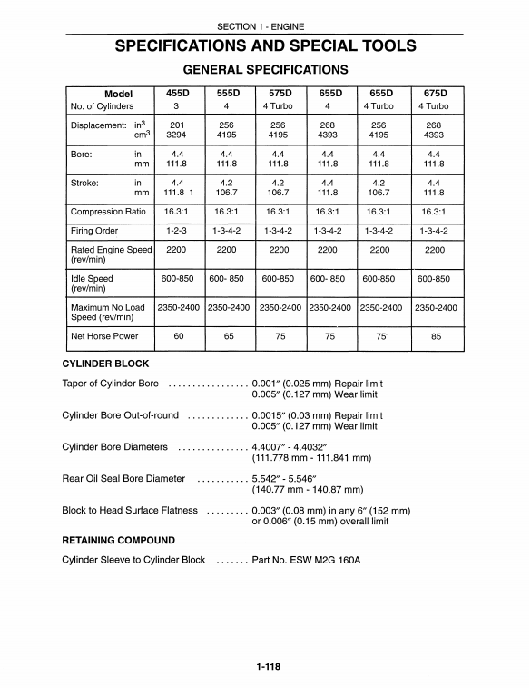 New Holland 455D, 555D, 575D, 655D, 675D Backhoe Loaders Engine Repair Manual - Image 6