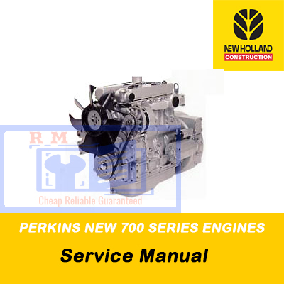 Perkins 700 Series engine repair manual, displaying comprehensive repair instructions and visual aids for engine maintenance