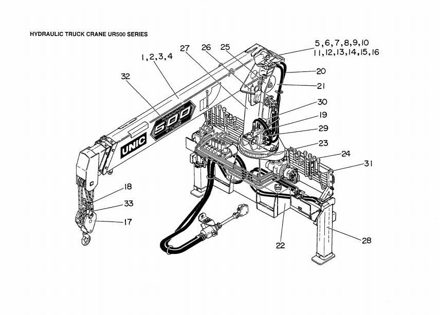 Furukawa UR500 Unic Crane Series Parts Manual - Image 3