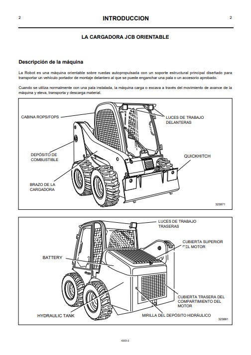 JCB Robot 160, 170, 170HF Skidsteer Operator's Manual - Image 3
