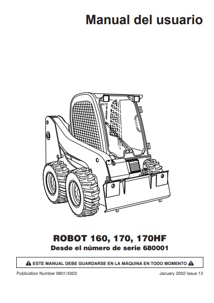 JCB Robot 160, 170, 170HF Skidsteer Operator's Manual - Image 2