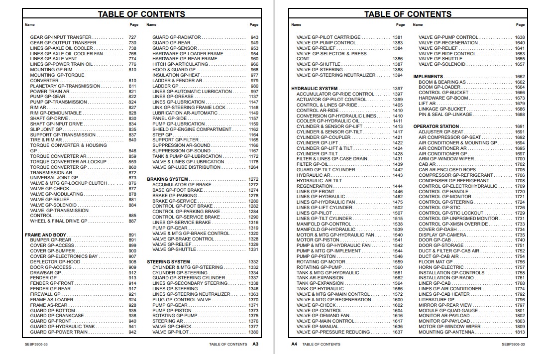 Caterpillar 988H Wheel Loader Parts Manual - Image 4