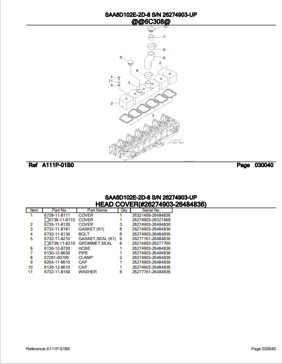 Komatsu PC220-7 Excavator Parts Manual - Image 3