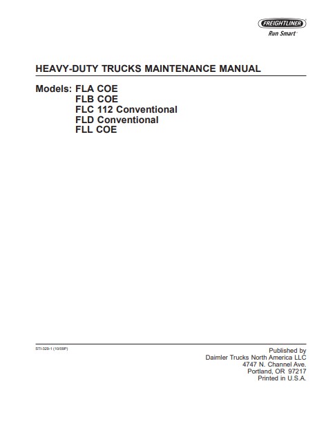 Freightliner FLA, FLB, FLC, FLD, FLL Heavy Duty Truck Maintenance Manual - Image 2
