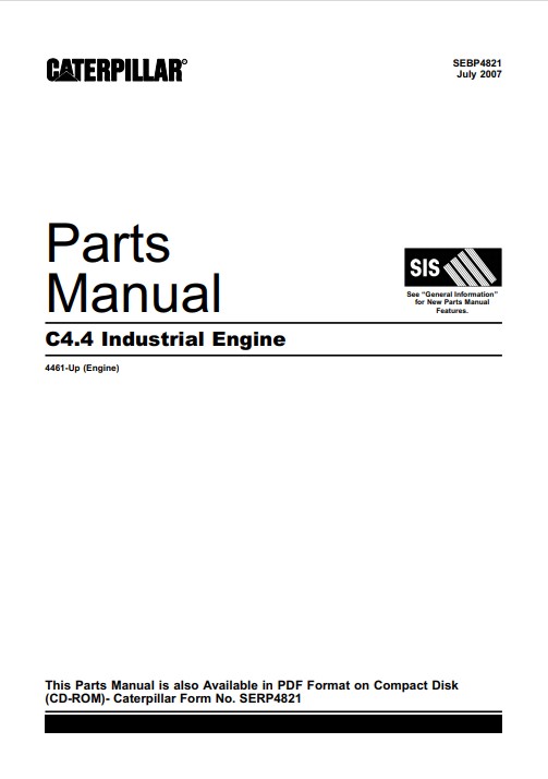 Caterpillar C4.4 Industrial Engine Parts Manual - Image 2