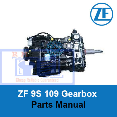 ZF 9S 109 Gearbox Transmission Parts Manual showcasing parts layout and technical information for assembly and maintenance
