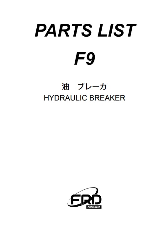 Furukawa F9 hydraulic Breaker Parts Manual - Image 2