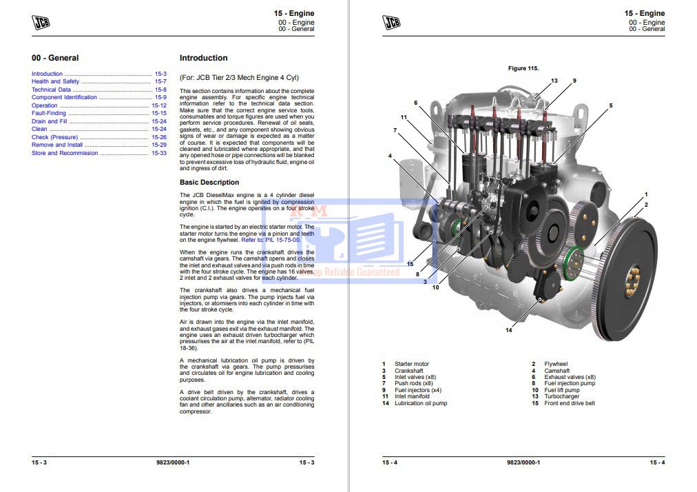 JCB 3DX Super, 3DX Xtra, 4DX Loader Service Repair Manual - Image 4