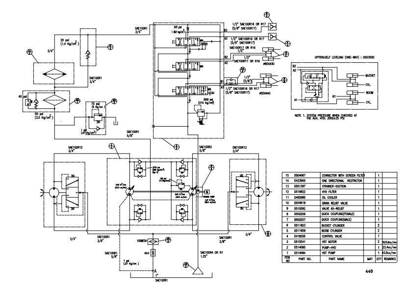 Doosan 430 Series, Doosan 440 Plus, Doosan 450 Series, Doosan 460 Series Skid Steer Diagrams - Image 2