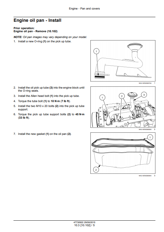 New Holland F5 Engine Service Repair Manual - Image 4