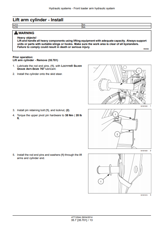 New Holland L213, New Holland L216 Skid Steer Loader Service Manual - Image 5