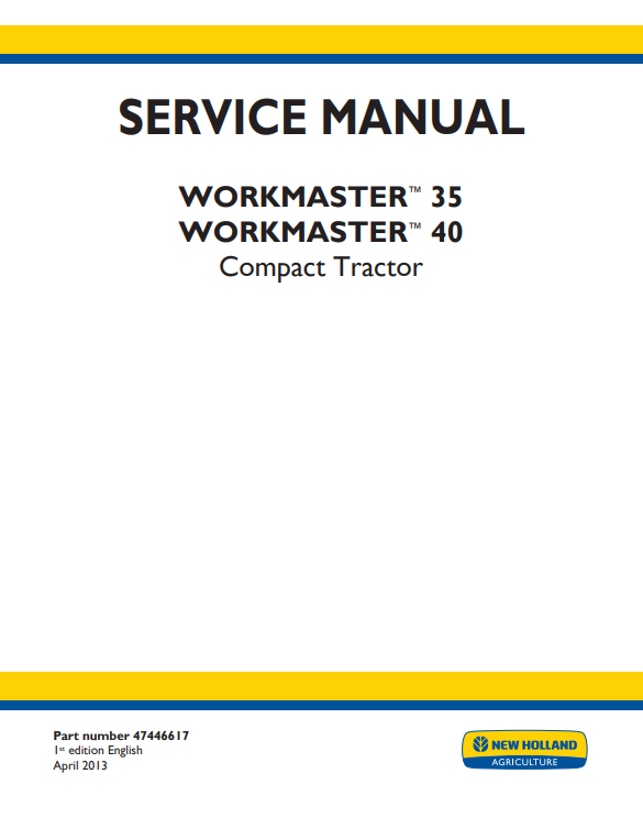 New Holland WORKMASTER 35, New Holland WORKMASTER 40 tractor Service Manual - Image 2