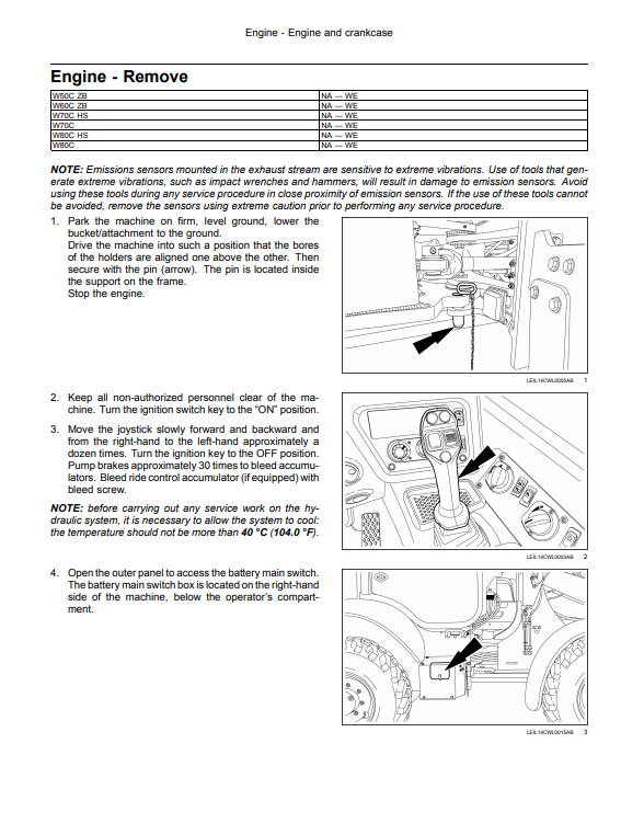 New Holland W50C, New Holland W60C, New Holland W70C, New Holland W80C Wheel Loader Service Manual - Image 4
