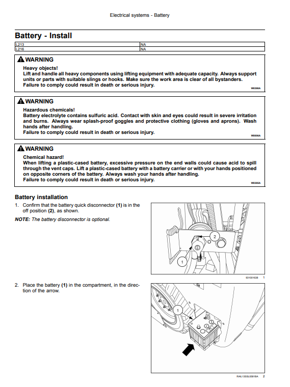 New Holland L213, New Holland L216 Skid Steer Loader Service Manual - Image 3