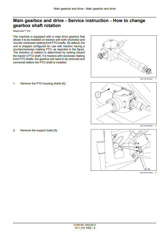 New Holland Megacutter 512, New Holland Megacutter530 Tractor Service Manual - Image 5