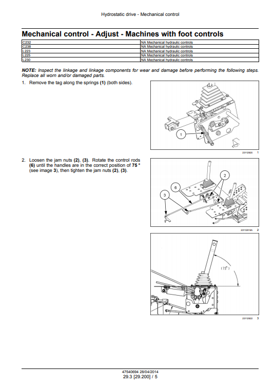 New Holland L223, L225, L230 Tier 4A 200 Series Skid Steer Loader / C232, C238 Tier 4A 200 Series Compact Track Loader Service Manual - Image 4