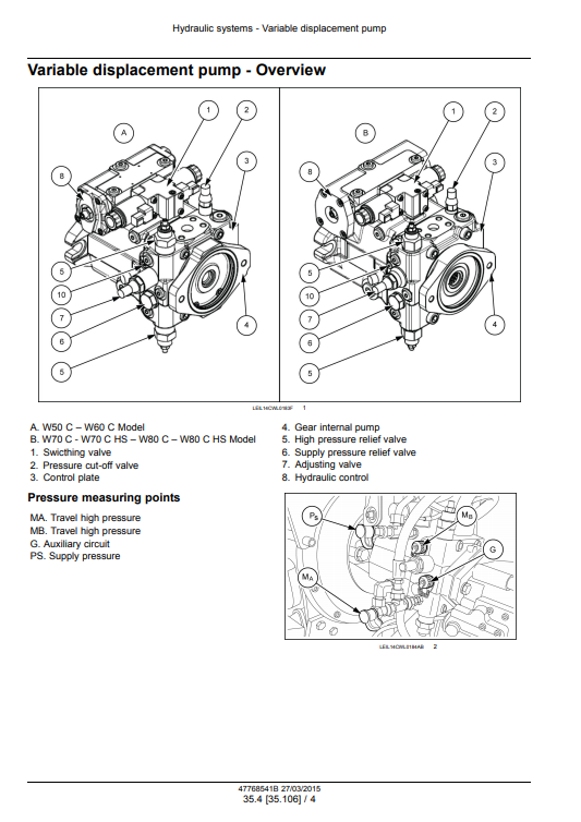 New Holland W50C, New Holland W60C, New Holland W70C, New Holland W80C Wheel Loader Service Manual - Image 5