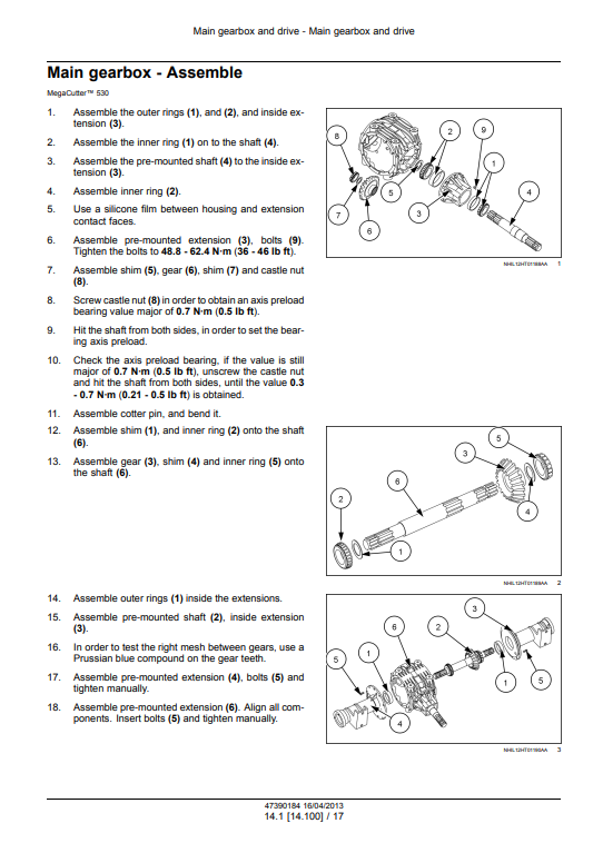 New Holland Megacutter 512, New Holland Megacutter530 Tractor Service Manual - Image 4