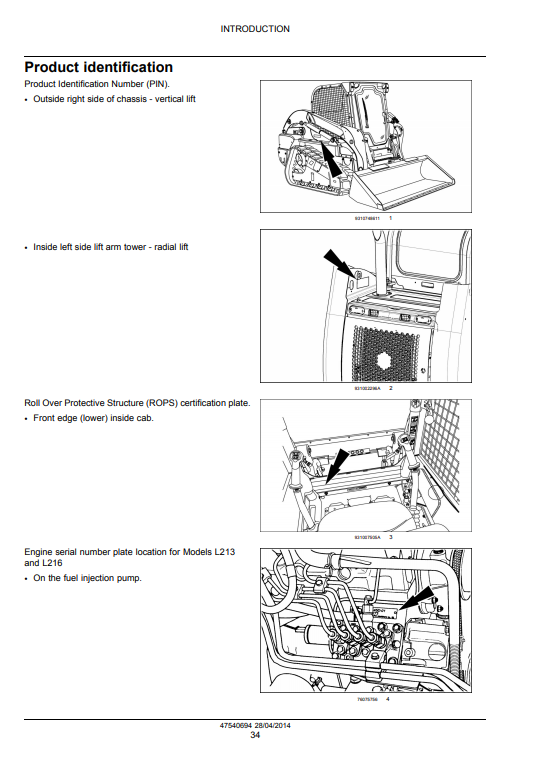 New Holland L223, L225, L230 Tier 4A 200 Series Skid Steer Loader / C232, C238 Tier 4A 200 Series Compact Track Loader Service Manual - Image 5