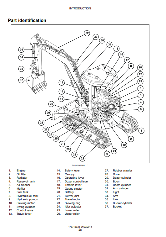 New Holland E35B SR, New Holland E39B SR Mini Excavator Service Manual - Image 3