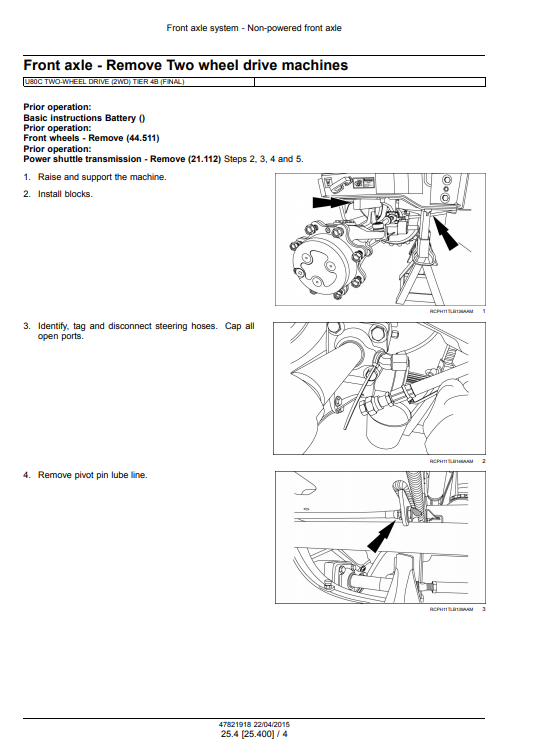 New Holland U80C Tractor Loader Service Manual - Image 5