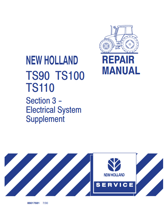 New Holland TS90, New Holland TS100, New Holland TS110 Electrical System Repair Manual - Image 2