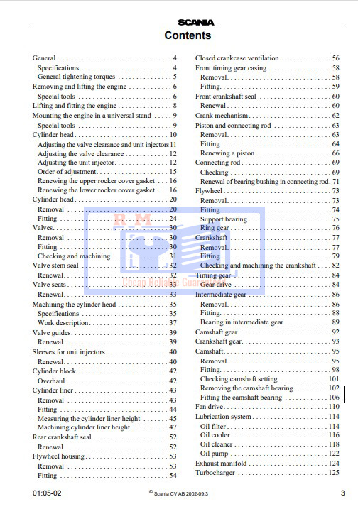Scania 16 litre engine Workshop Manual - Image 3