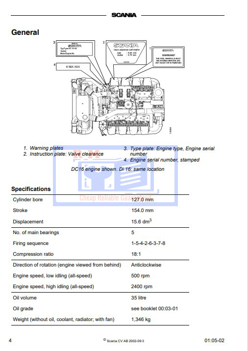 Scania 16 litre engine Workshop Manual - Image 6