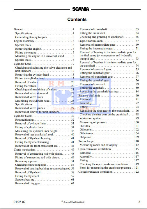 Scania 9 litre engine Engine Workshop Manual - Image 3