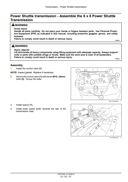 New Holland TS6.110, TS6.110 HC, TS6.120, TS6.120 HC, TS6.125, TS6.140 Tractor Service Manual - Image 6